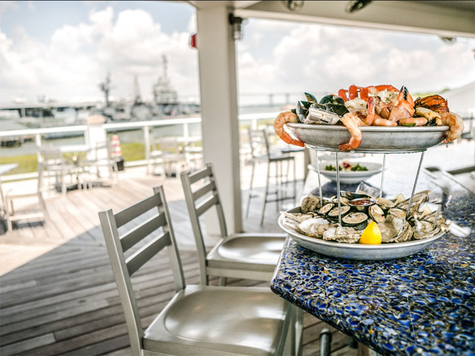 Charleston Harbor Fish House on Patriots Point Road in Mount Pleasant, SC