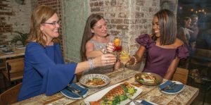 RAPPAHANNOCK OYSTER BAR: Deanne Roberts, anchor for News 2; Alana Morrall, director of development and marketing at ECCO; Stephanie Kelley, executive director of ECCO)