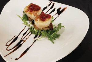 Scallops and Pork Belly by Chef Bill Rodimon, South Bay at Mount Pleasant
