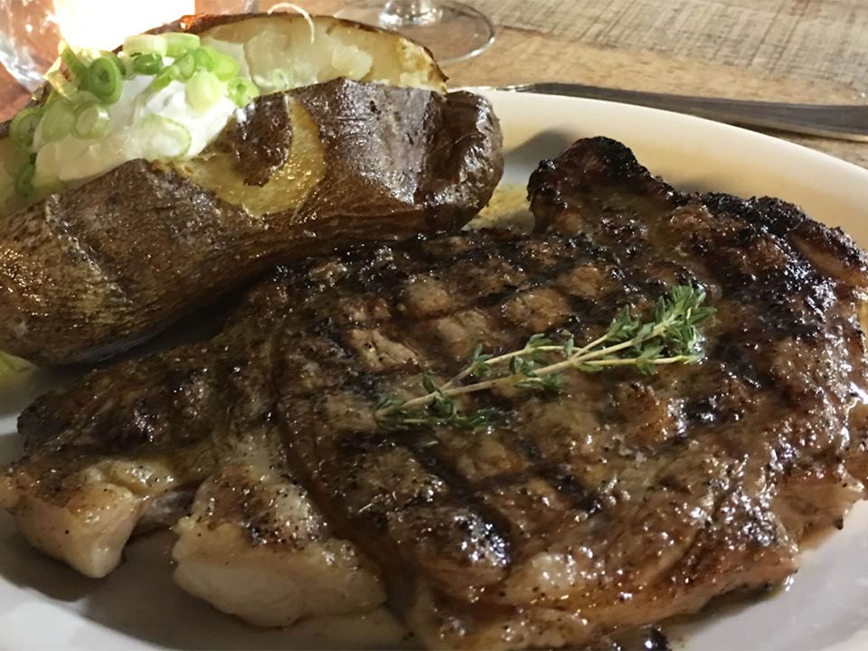 Steak and baked potato