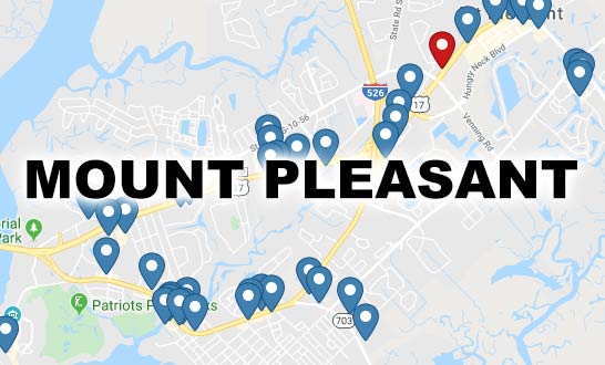 Mount Pleasant, SC Restaurant Map