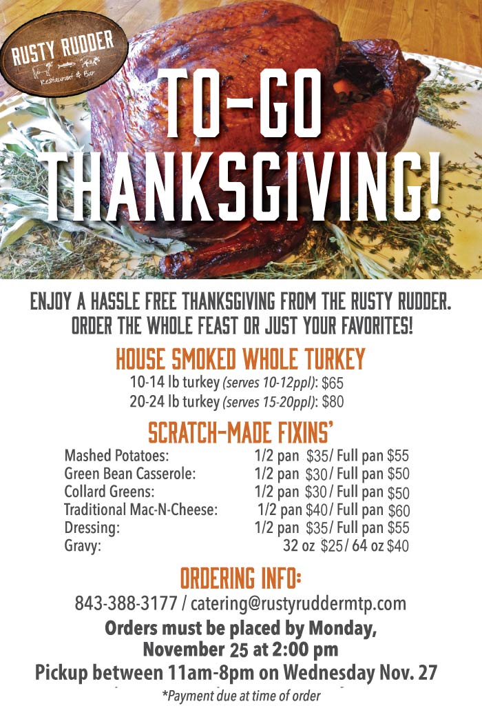 2019 Thanksgiving To-Go with the Rusty Rudder