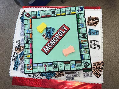 Bakies Monopoly Board Cake