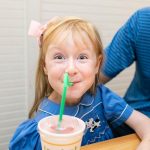 Sarah Grace brings her own fun straw to Tropical Smoothie Cafe.